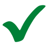 Green check mark indicating yes