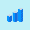 blue bar chart